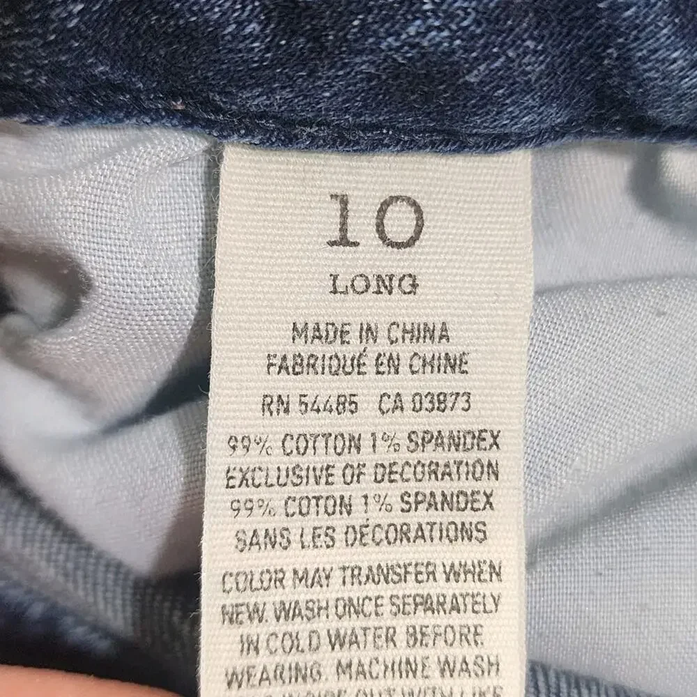 American Eagle Skinny Kick Jeans Bootcut Low Rise Dark Wash Denim Womens Size 10 - Picture 7 of 11